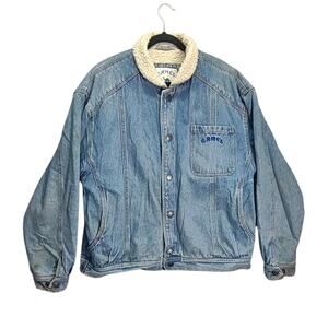 Reynolds Joe Camel Vintage Blue Denim Sherpa Lined Mens Collectable Jacket